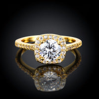 Bague de fiançailles diamant encastré