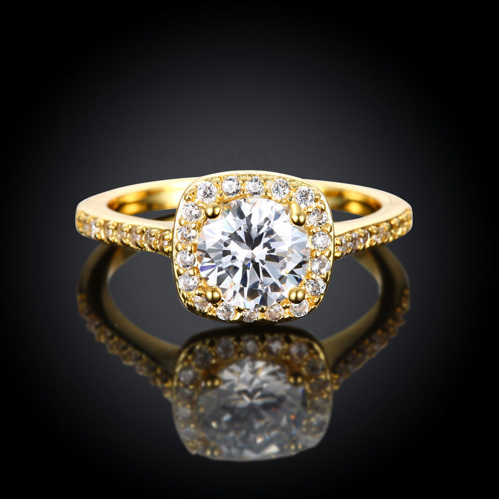 Bague de fiançailles diamant encastré