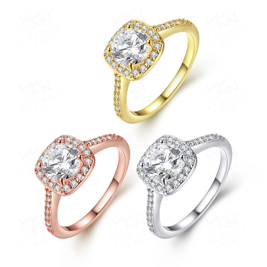 Bague de fiançailles diamant encastré