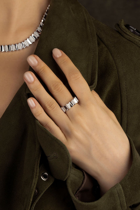 Bague Up and Down Blanc – EternalBond