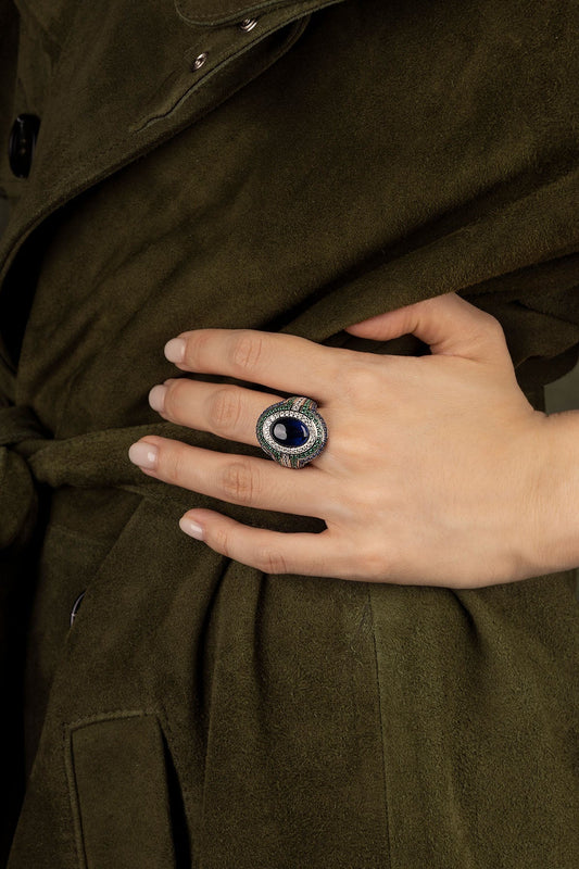 Bague Bold Vert Bleu – EternalBond