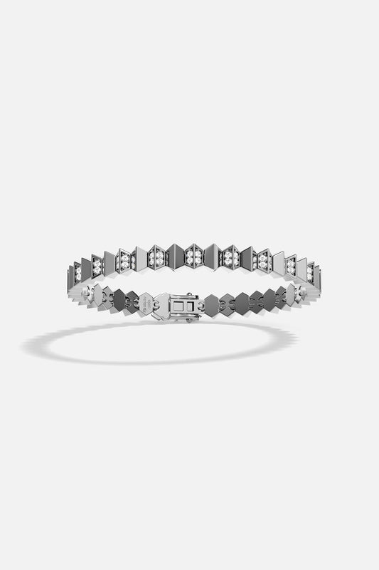 Bracelet Up and Down Blanc / Bleu