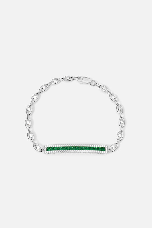 Bracelet Chaîne Pavé (Green)