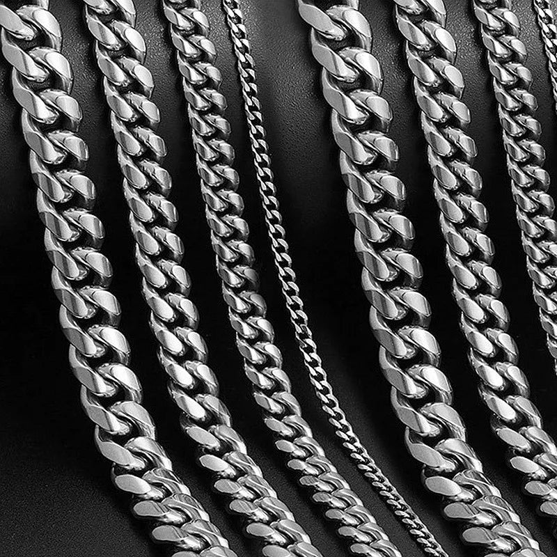 Chaîne Cubaine en Acier Inoxydable HNSP 8MM-14MM