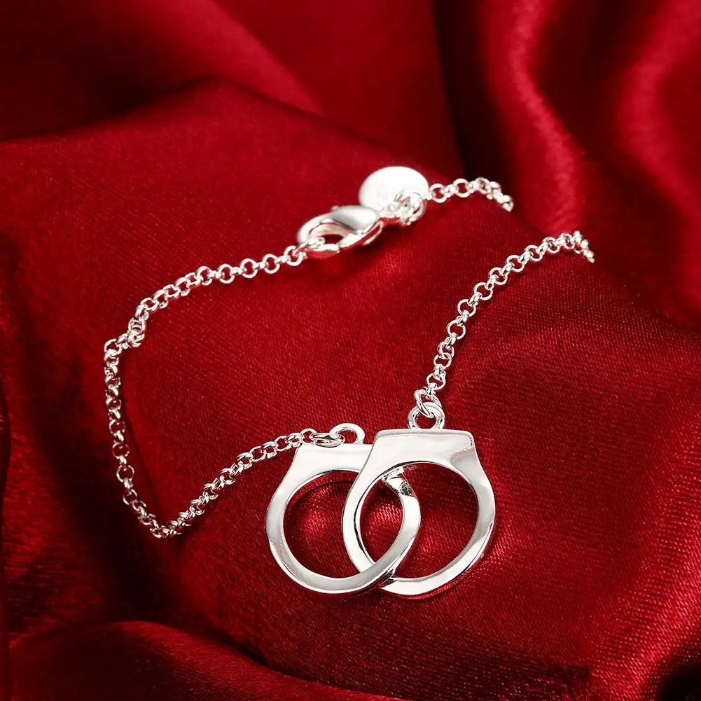 Bracciale con manette abbaglianti con zirconi