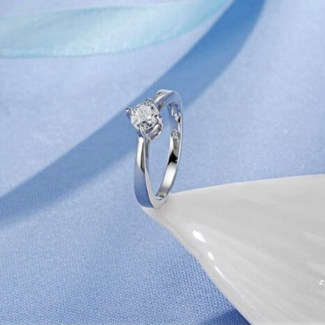 Bagues de fiançailles de mariage en argent