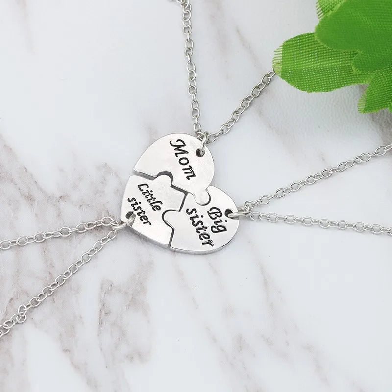 Collier love heart lien éternel - Ensemble