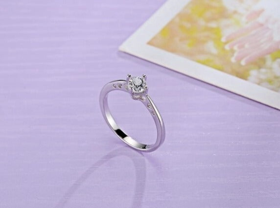 Bague de fiancailles classique en Argent