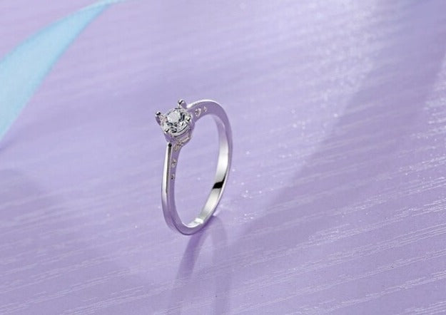 Bague de fiancailles classique en Argent