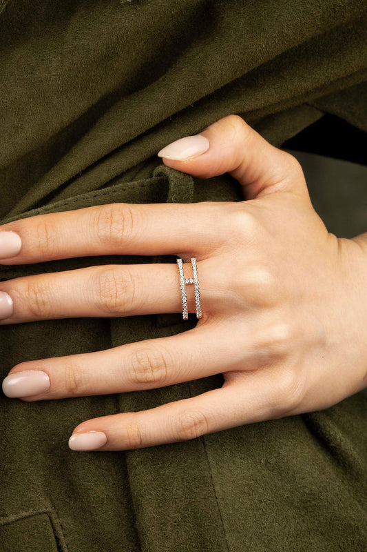 Bague Double Pavé – EternalBond