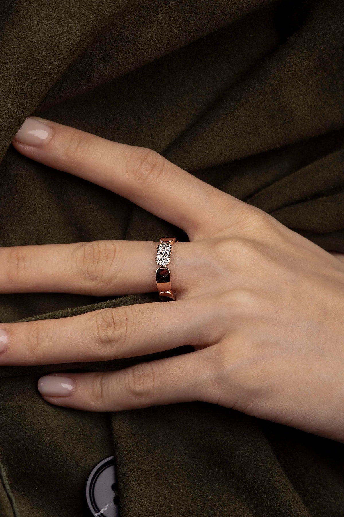 Bague Pavé Or Rose – EternalBond