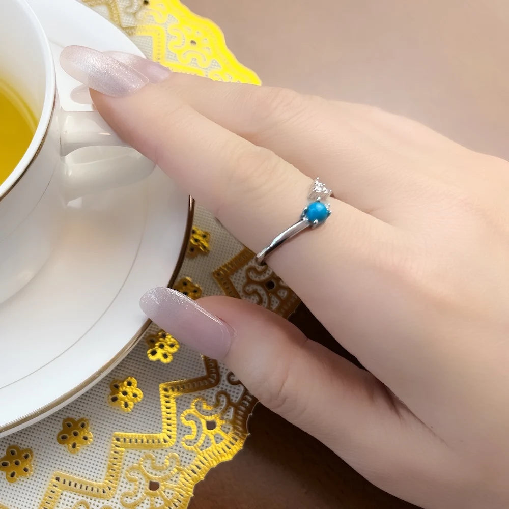 Bague Flèche Bleue - Joaillerie Fine pour Femmes - Esprit Océan en Argent Sterling 925