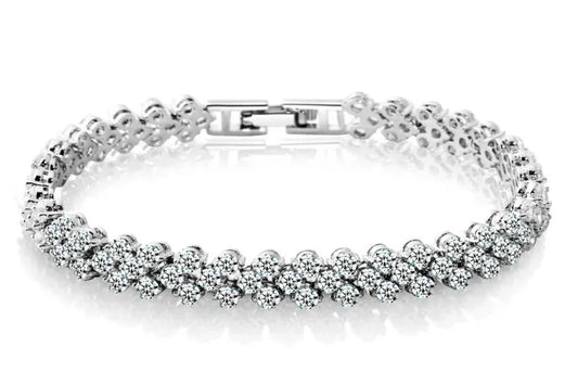 Bracciale vintage con ciondolo in cristallo Braccialetti in argento Gioielleria raffinata da sposa