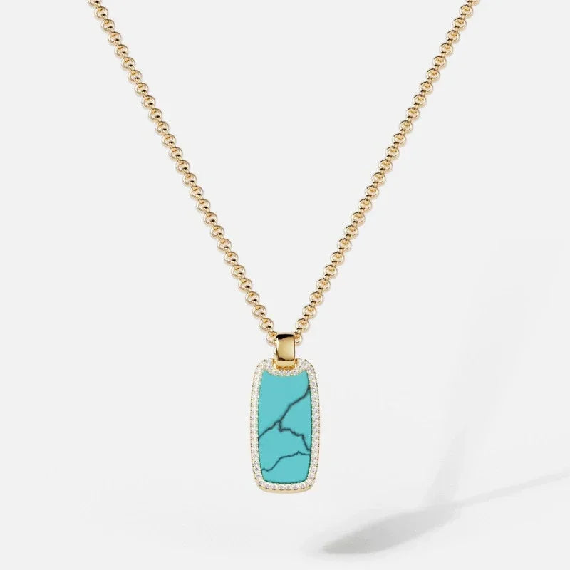 LI KI High Quality 2024 New Turquoise Series Necklace Earrings Ring Bracelet For Women Luxury Designer Jewelry