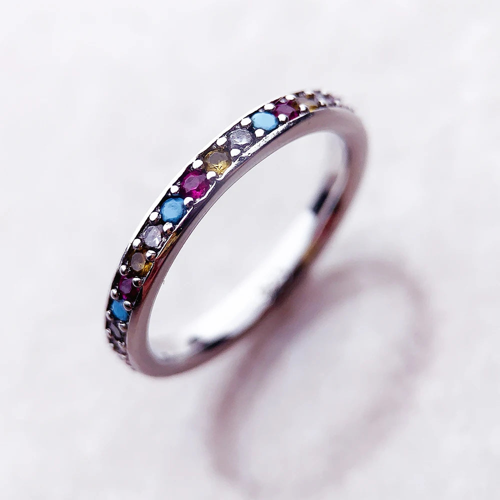 Bague pierre colorée style bohème bijoux fins pour femmes argent sterling 925 pur