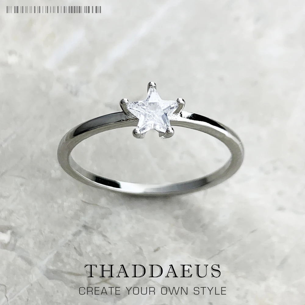 Anneaux Magical Star, Europe Fine Jewerly Pour Femmes, 2023 Summer Trendy Cadeau En 925 Argent Sterling