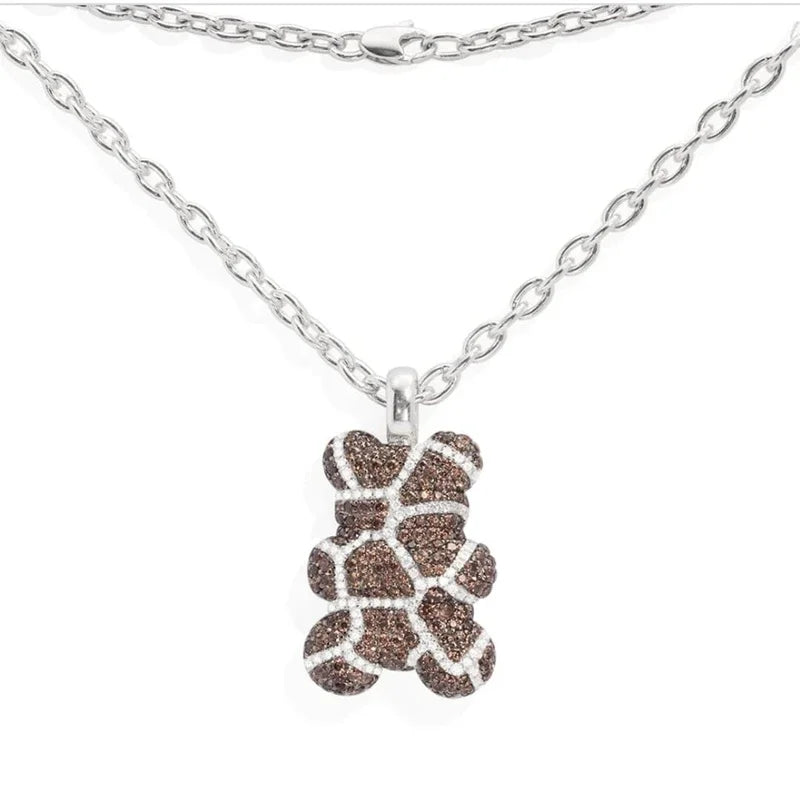 925 Silver January 2024 New Leopard Print Colorful Diamond Earrings Necklace Bracelet Ring For Women Luxury Designer Jewelry