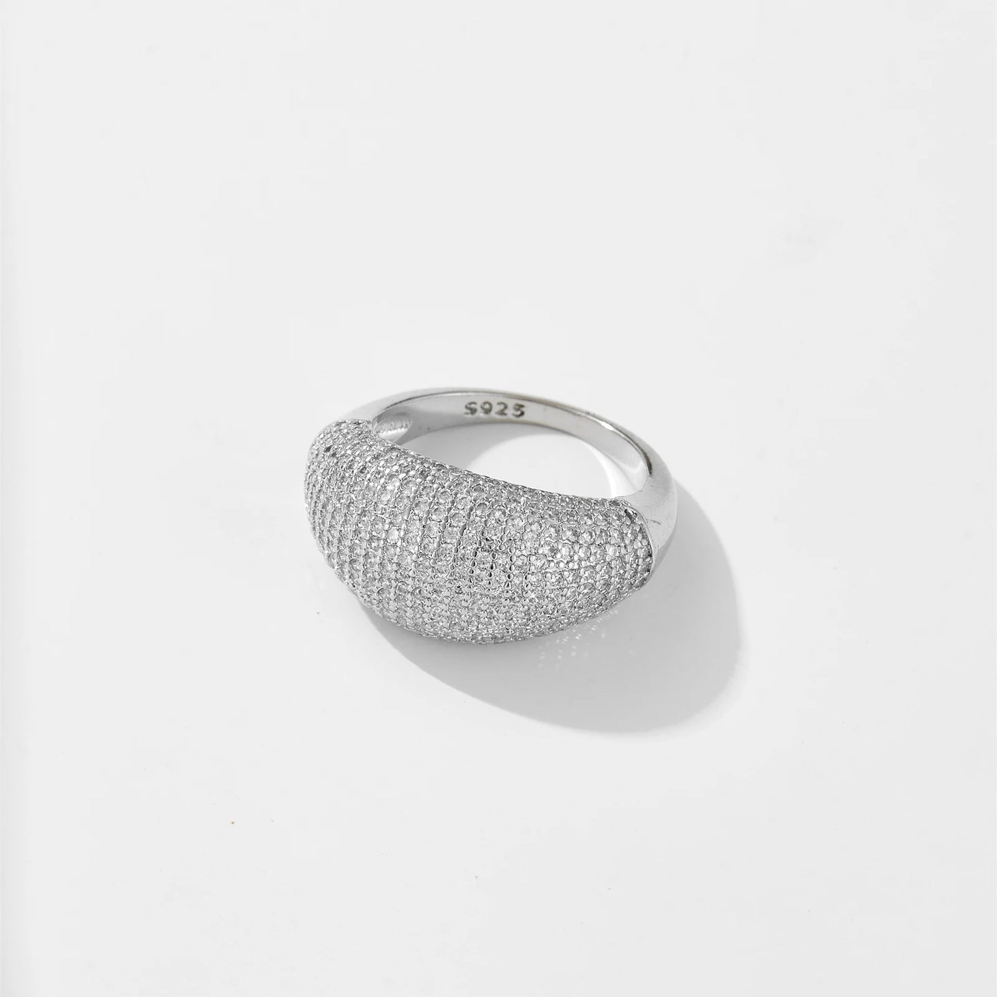 bague Femme en Argent avec Cyanite et Zircons, Élégance Classique pour Fiançailles et Mariages