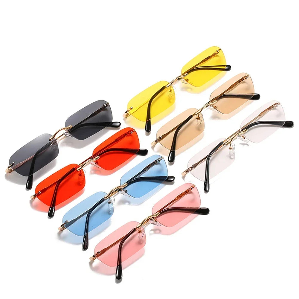 Lunettes de Soleil Rectangle sans Bordures