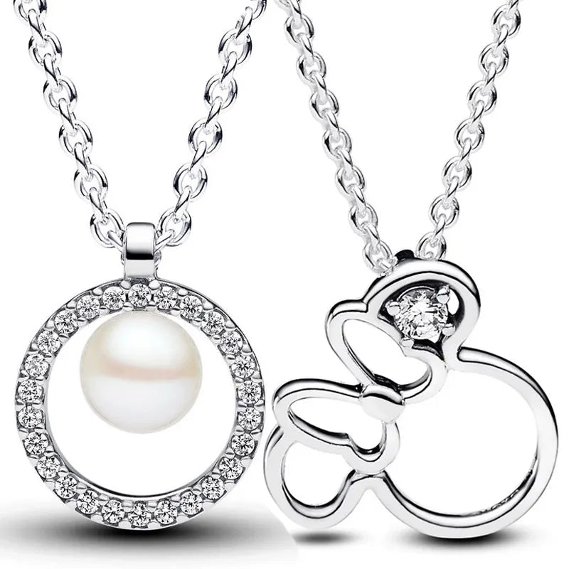 Collier Perles d'Eau Douce et Pave