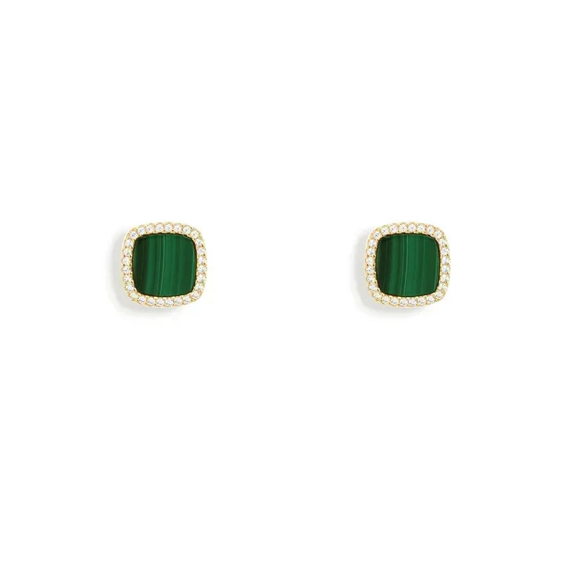 LI KI High quality 925 Sterling Silver June 2023 New Malachite Love Earrings Fashion Exquisite Jewelry Gifts To Friends