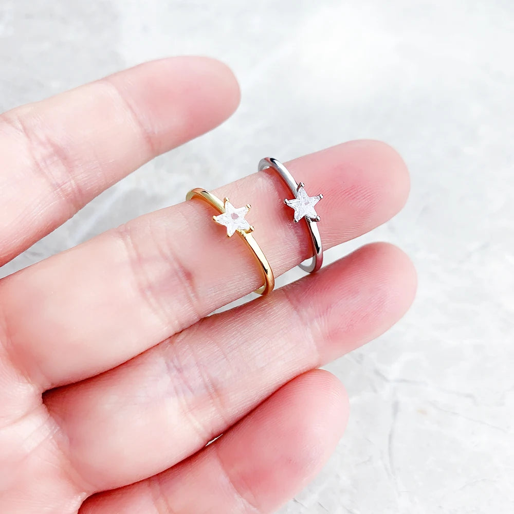 Anneaux Magical Star, Europe Fine Jewerly Pour Femmes, 2023 Summer Trendy Cadeau En 925 Argent Sterling