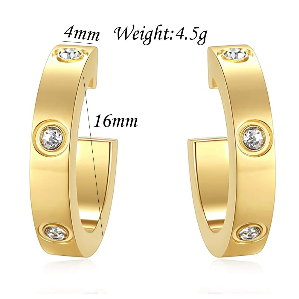 Boucles d'oreilles en acier inoxydable