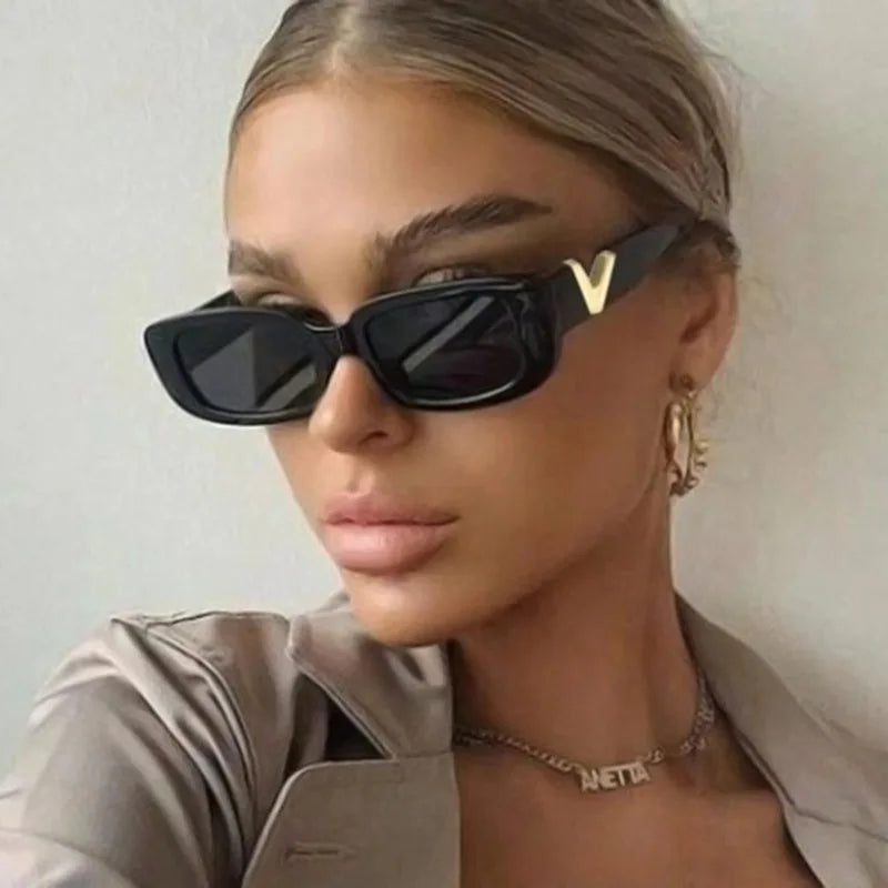 Lunettes de Soleil Rétro Cat Eye à Monture Petite