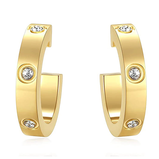 Boucles d'oreilles en acier inoxydable
