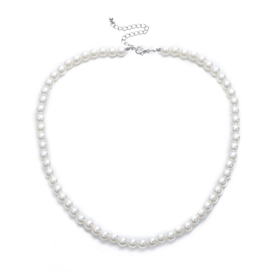 Collier Ras-du-Cou Court en Perles