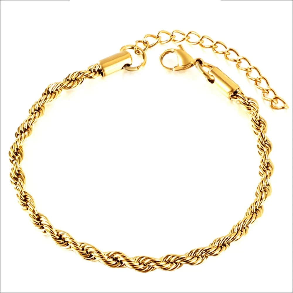 Bracelet Chaîne à Maillons en Acier Inoxydable