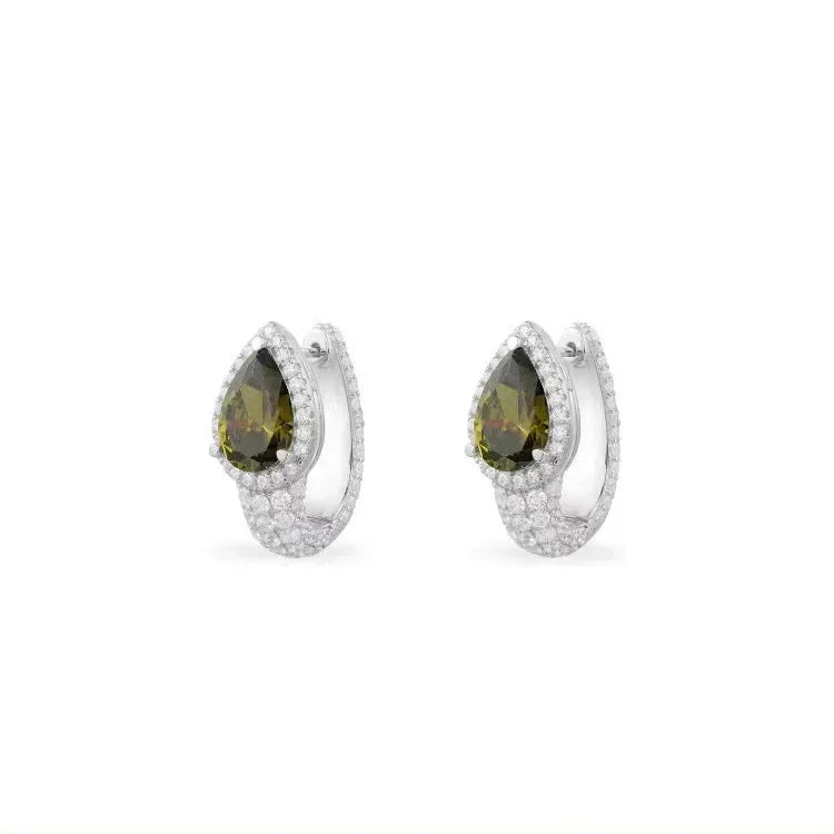 LI KI High quality 925 Sterling Silver January 2023 New Green Bear Snake Earrings Fashion Exquisite Send Friends Gifts