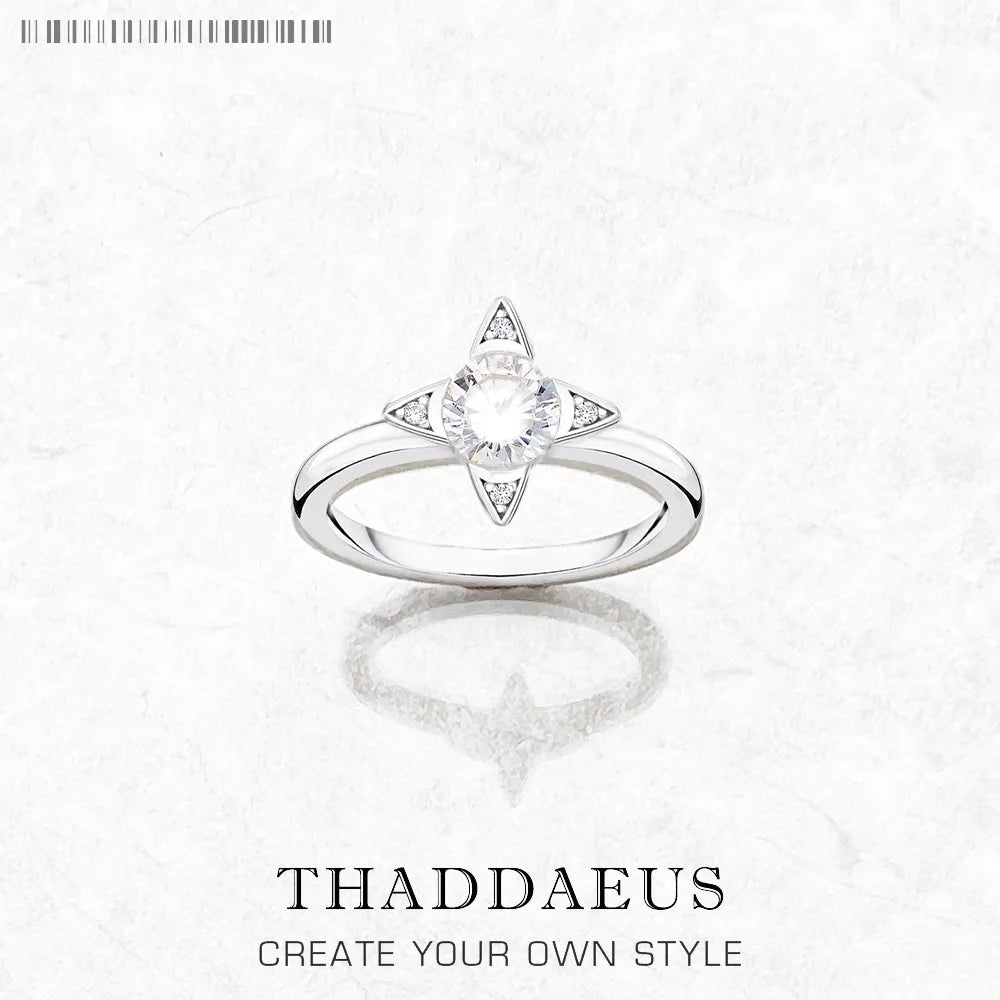 Bague Empilable en Forme d'Étoile - 925 Argent Sterling