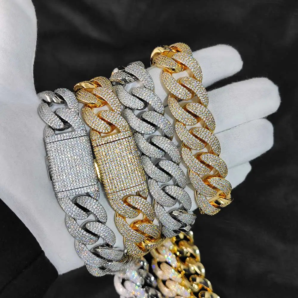 Chaîne cubaine plaquée or 18 carats