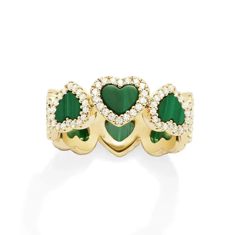 LI KI High quality 925 Sterling Silver June 2023 New Malachite Love Earrings Fashion Exquisite Jewelry Gifts To Friends