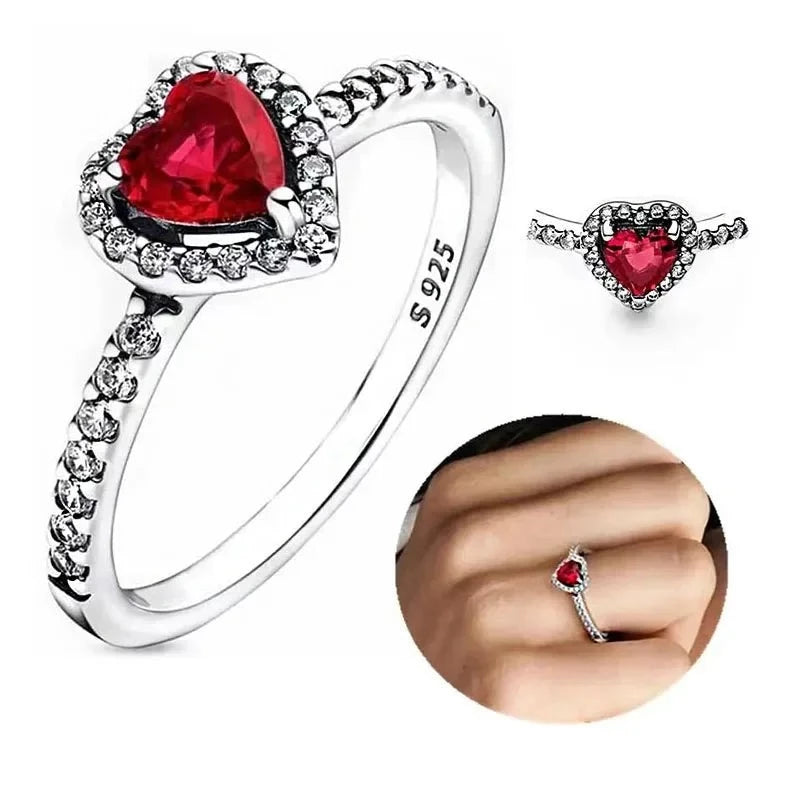 COLLEZIONE Anello Cuore Rialzato Argento e Oro rosa