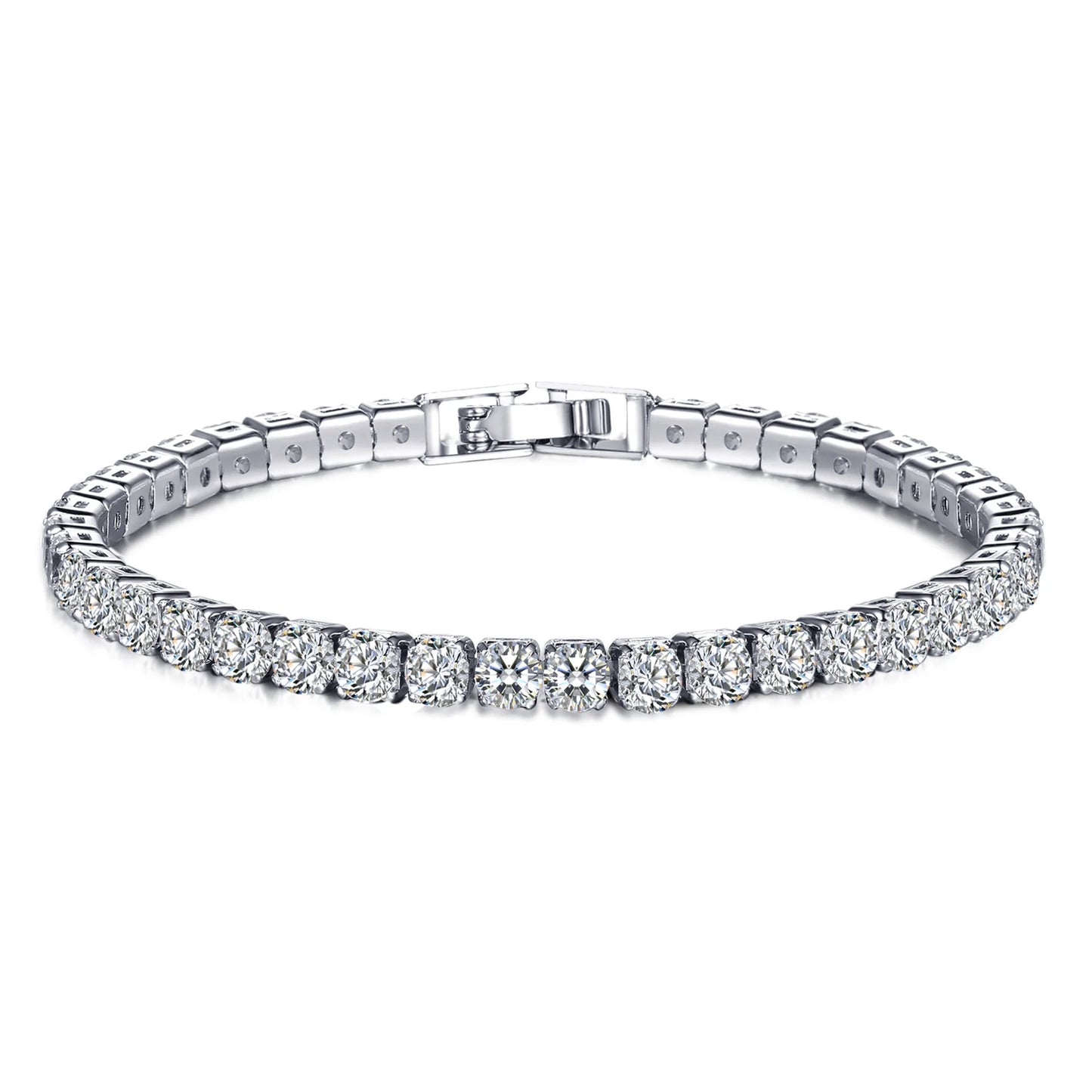 Una o tre file piene di bracciali con diamanti e zirconi