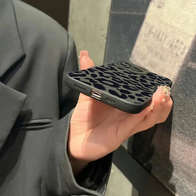 Coque de Protection pour Objectif de Caméra Motif Léopard pour iPhone