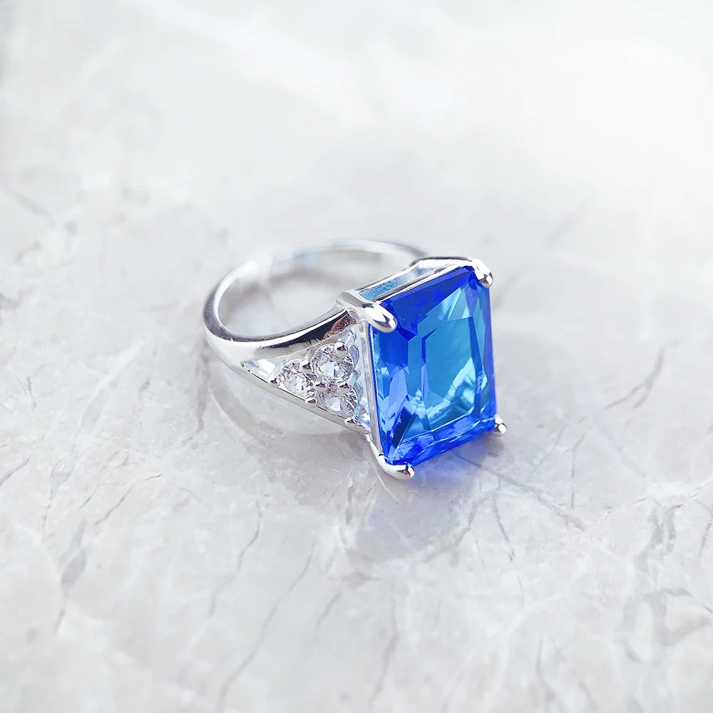 Cocktail Ring Timeless Elegance Stone Fine Jewerly For Women Summer Brand New Classic Gift In Pure Solid 925 Sterling Silver