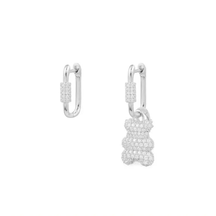 LI KI High quality 925 Sterling Silver January 2023 New Green Bear Snake Earrings Fashion Exquisite Send Friends Gifts