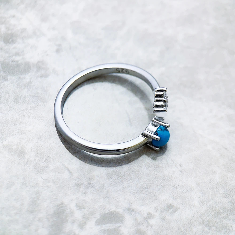 Bague Flèche Bleue - Joaillerie Fine pour Femmes - Esprit Océan en Argent Sterling 925
