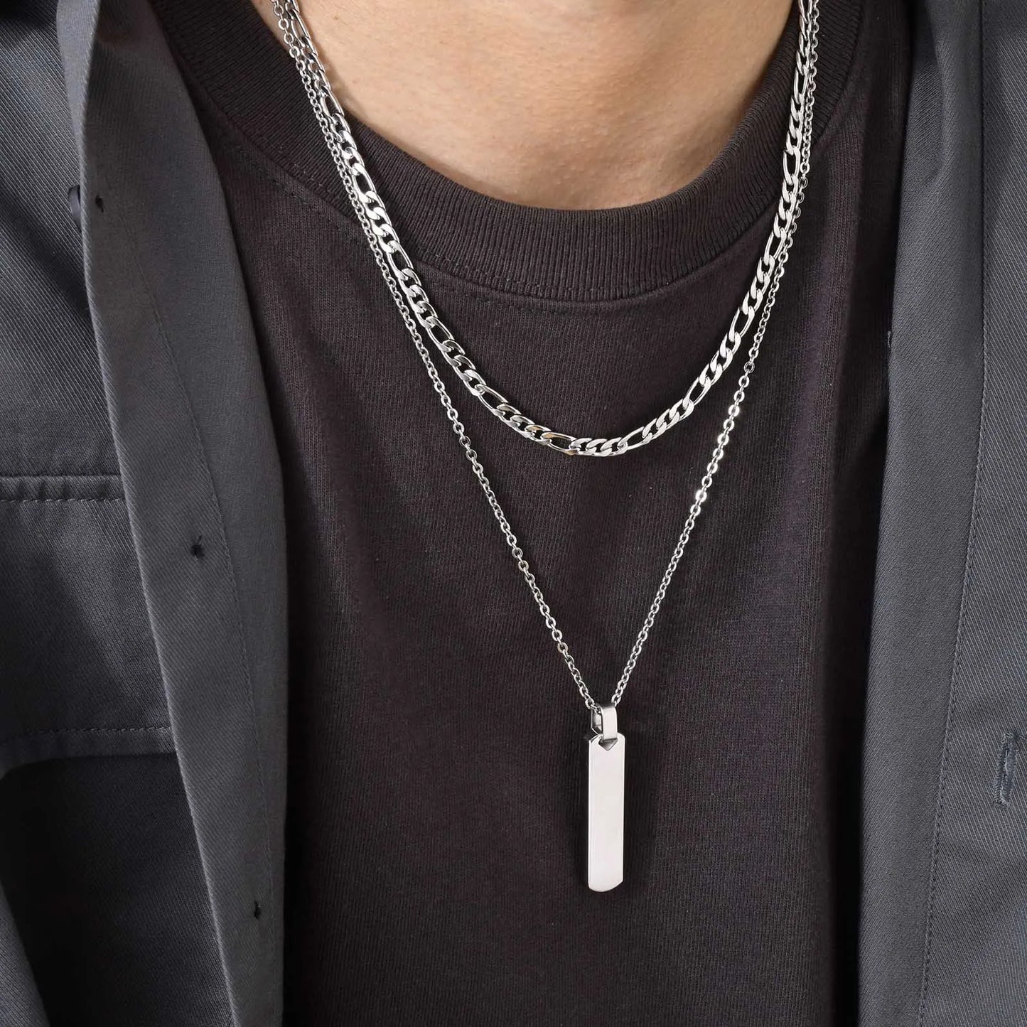Ensemble de colliers géométriques à barres