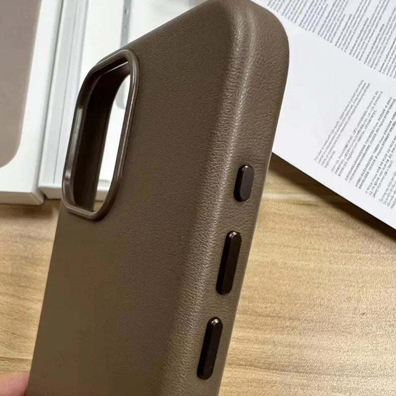 Étui en Cuir PU Magsafe pour iPhone 15 - Protection Élégante et Magnétique d'Apple