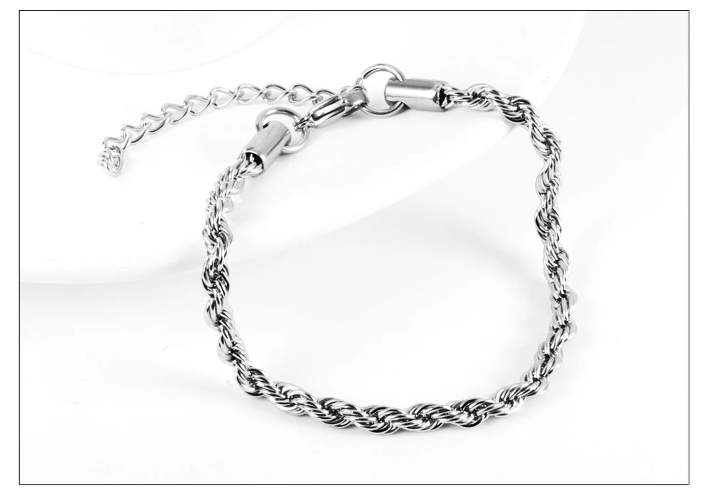 Bracelet Chaîne à Maillons en Acier Inoxydable