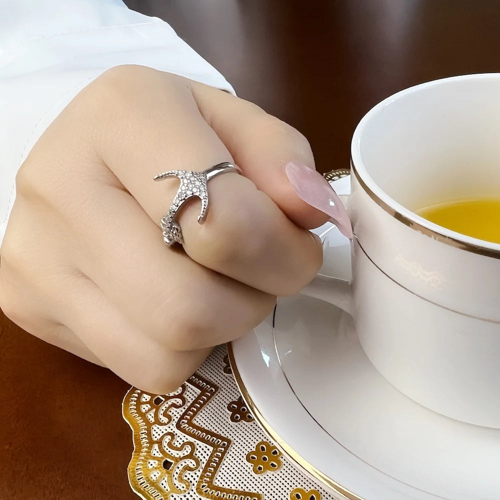 Bague Love Hope Anchor - 925 Argent Sterling: Un Symbole d'Espoir et d'Amour