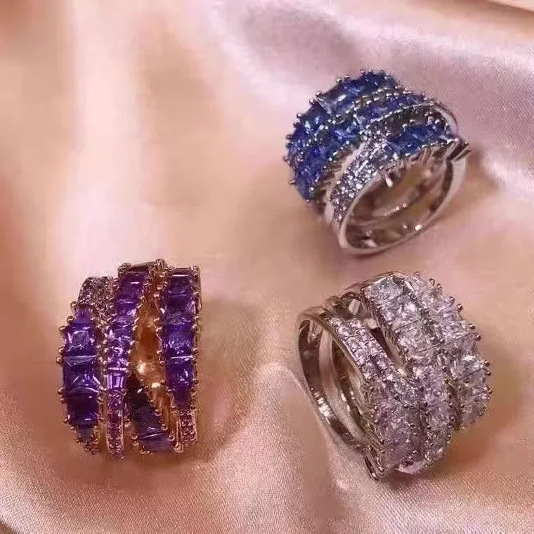 Bague Multicouche en Cristaux Swarovski