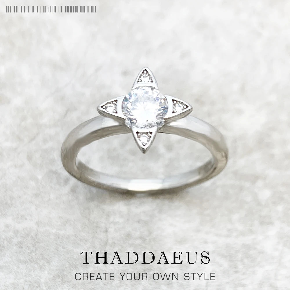 Bague Empilable en Forme d'Étoile - 925 Argent Sterling