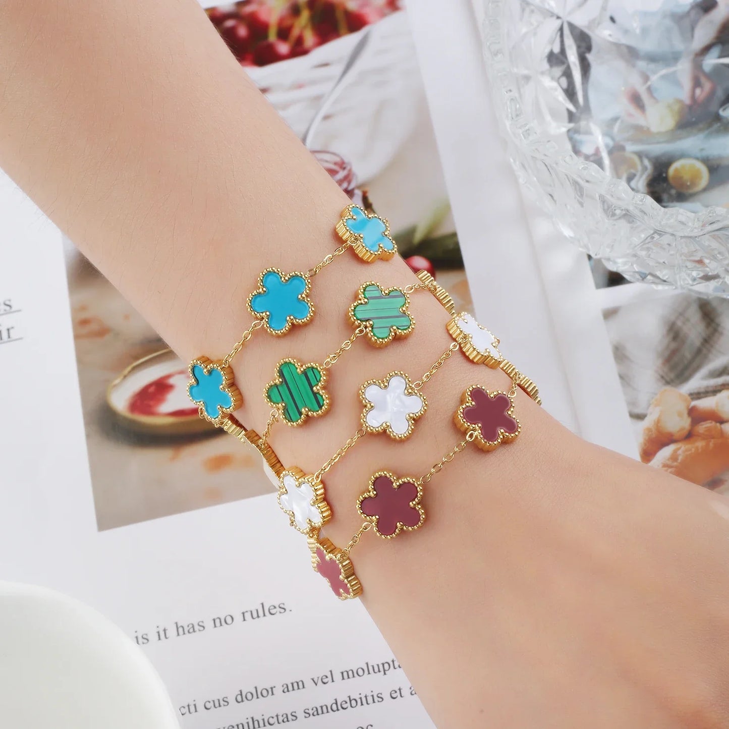 Bracelet Réglable en Acier Inoxydable Plaqué Or