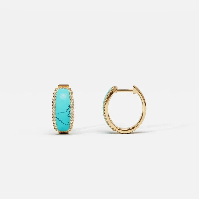 LI KI High Quality 2024 New Turquoise Series Necklace Earrings Ring Bracelet For Women Luxury Designer Jewelry