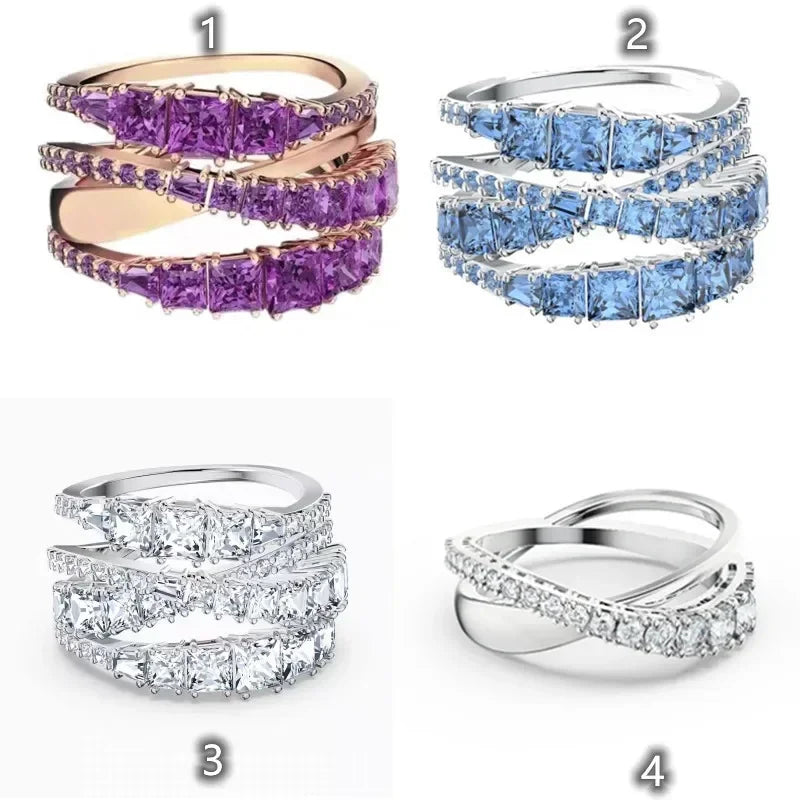 Bague Multicouche en Cristaux Swarovski